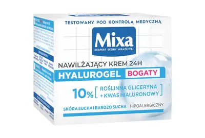 Mixa Hyalurogel Bogaty Nawilżający krem 24H - skóra sucha i bardzo sucha 50ml
