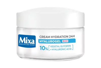 Mixa Hyalurogel Bogaty Nawilżający krem 24H - skóra sucha i bardzo sucha 50ml