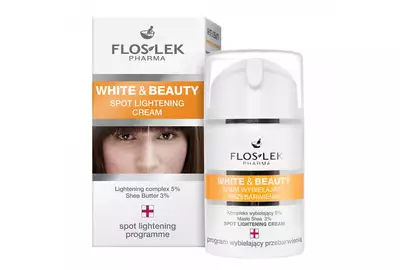 FLOSLEK WHITE&amp;BEAUTY Krem wybielający przebarwienia 50ml