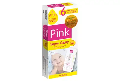 Domowe Labolatorium Pink Super Czuły Test ciążowy - Płytkowy