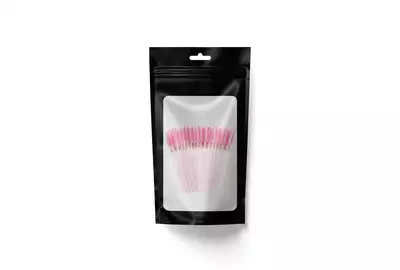 Sleek Shine Szczoteczka spiralka do rzęs i brwi, kryształ różowy - 50 sztuk