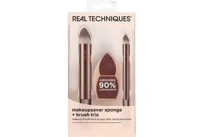 Real Techniques Makeupsaver Zestaw 2 pędzli do makijażu + gąbka