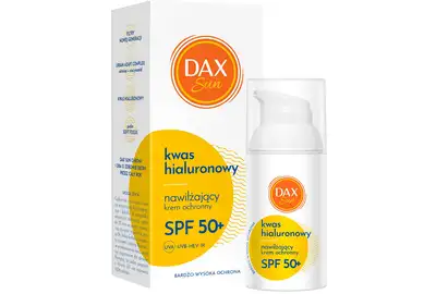 DAX SUN  KREM NAWILŻAJĄCY OCHRONNY SPF50 Kw.Hialur