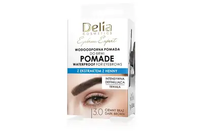 DELIA EYEBROW POMADA D/ BRWI WODOODP.CIEMNY BRĄZ