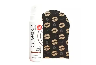 St. Moriz Tanning Mousse XL Samoopalacz w musie - MEDIUM 300ml + rękawica do aplikacji samoopalacza