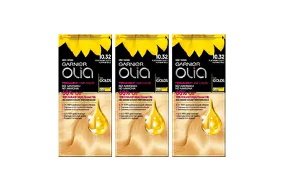 Garnier Olia Farba do włosów - 10.32 Platynowy Złoty (2x50g, 12ml) - 3 sztuki