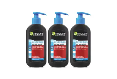 Garnier Czysta Skóra Oczyszczający żel przeciw zaskórnikom 200ml - 3 sztuki