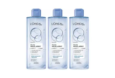 LOREAL Płyn micelarny - skóra normalna i mieszana 400ml - 3 sztuki