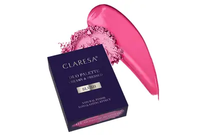 Claresa Duo Palette Creamy&amp;Pressed Blush Paleta do konturowania kremowo-pudrowa - 01 Awesome Blossom 8,5g