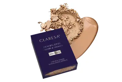 Claresa Duo Palette Creamy&amp;Pressed Paleta do konturowania kremowo-pudrowa - 01 More Sculpted 8,5g