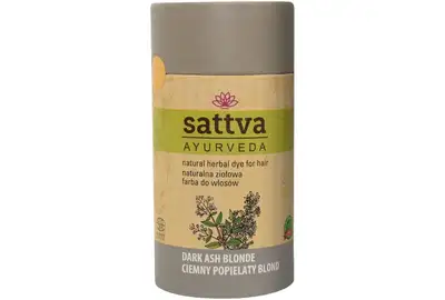 Sattva Ayurveda Naturalna ziołowa farba henna do włosów - Ciemny popielaty blond 150g