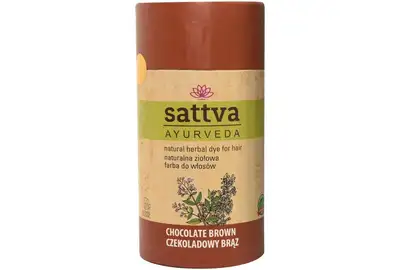 Sattva Ayurveda Naturalna ziołowa farba henna do włosów - Czekoladowy 150g