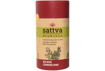 Sattva Ayurveda Naturalna ziołowa farba henna do włosów - Czerowne wino 150g