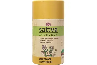 Sattva Ayurveda Naturalna ziołowa farba henna do włosów - CIEMNY BLOND 150g