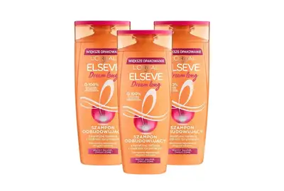 Loreal Elseve Dream Long Szampon odbudowujący z keratyną roślinną i olejkiem rycynowym - włosy długie i zniszczone 3x500ml