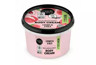 ORGANIC SHOP Mus do ciała - różowe liczi i 5 olejków 250ml