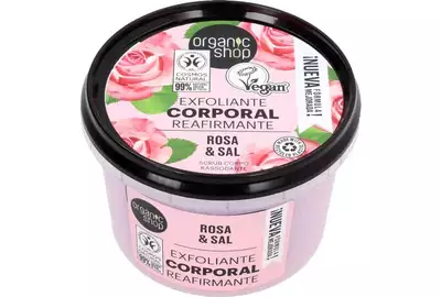 ORGANIC SHOP Pasta peeling do ciała - perłowa róża 250ml