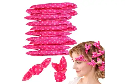 Deni Carte Wałki do włosów - Różowe 10sztuk