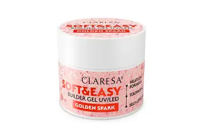 CLARESA ŻEL BUDUJĄCY SOFT&amp;EASY Golden Spark 12G