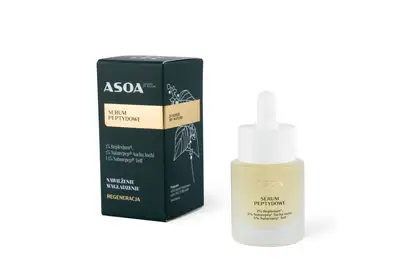 Asoa Serum do twarzy peptydowe 2% Replexium, 5% Naturepep Sacha Inchi, 5% Naturepep Teff 30ml