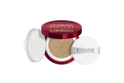 Eveline Wonder Match 16H Podkład kryjący cushion z niacynamidem i kwasem hialuronowym - 02 Vanilla 15g