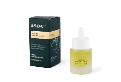 Asoa Serum rewitalizujące do twarzy Mix odżywczych olei z kwasem hialuronowym i witaminami 30ml