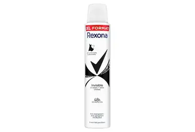 REXONA WOMEN INVISIBLE BLACK+WHITE SPRAY XL 200ML