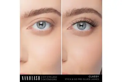 Nanolash Diy Eyelash Extensions Samoprzylepne sztuczne rzęsy kępki z aplikatorem - Classy 10mm,12mm,14mm