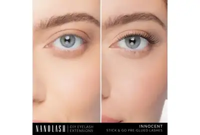 Nanolash Diy Eyelash Extensions Samoprzylepne sztuczne rzęsy bondingowe kępki z aplikatorem - Innocent 10mm,12mm,14mm