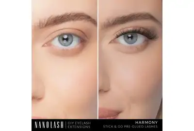 Nanolash Diy Eyelash Extensions Samoprzylepne sztuczne rzęsy bondingowe kępki z aplikatorem - Harmony 10mm,12mm,14mm