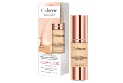 Cashmere Glow Look Rozświetlający podkład wypełniający z kwasem hialuronowym - Beige 30ml
