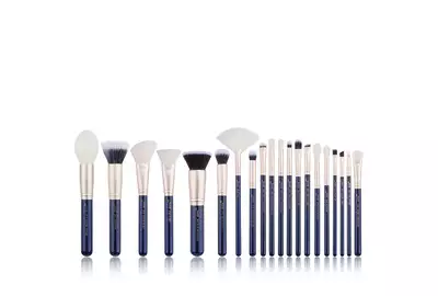 JESSUP T472 Zestaw 20 pędzli do makijażu twarzy i oczu - prussian blue/golden