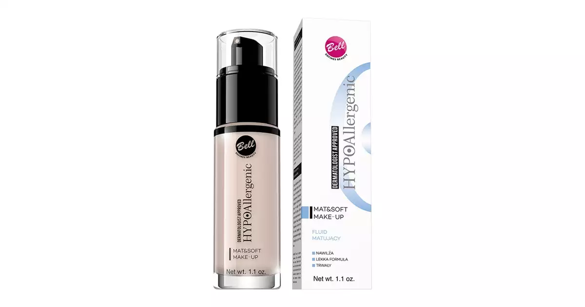 BELL HYPOALLERGENIC MAT&SOFT MAKEUP Fluid podkład matujący 01 LIGHT