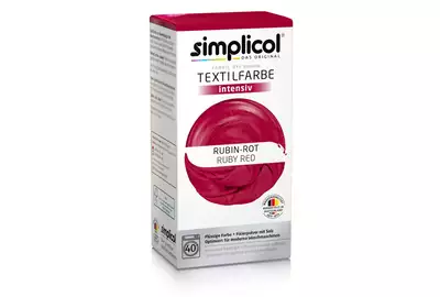 SIMPLICOL Barwnik do tkanin - RUBINOWOCZERWONY (400g+150ml)