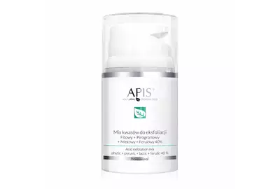 APIS EKSFOLIACJA Mix kwasów do eksfoliacji Fitowy + Pirogronowy + Mlekowy + Ferulowy 40% 50ml