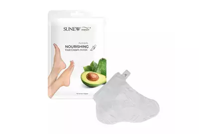 SUNEW MED NOURUSHING FOOT CREAM Maska do stóp o działaniu regeneracyjnym z awokado i masłem shea 40g