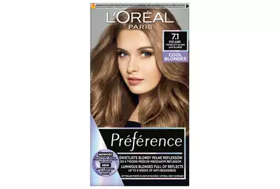 Loreal Preference Cool Blondes Farba do włosów - 7.1 Iceland Popielaty Blond (2x60ml, 54ml)