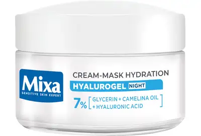 Mixa Hyalurogel Noc Nawilżający krem-maska - skóra sucha i zmęczona 50ml