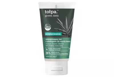 TOŁPA GREEN MEN OCZYSZCZANIE Oczyszczający żel z peelingiem do mycia twarzy 150ml