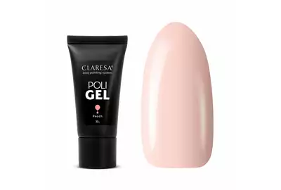 CLARESA POLI GEL Żel akrylożel do paznokci - PEACH 30g