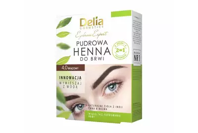 DELIA Eyebrow Expert Pudrowa henna do brwi 4.0 Brąz 4g