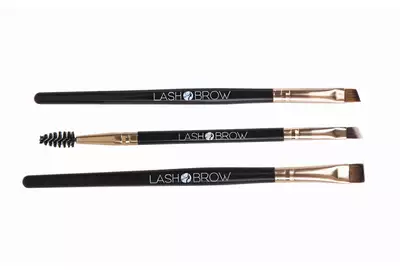 LASH BROW Zestaw pędzli do makijażu brwi GOLD