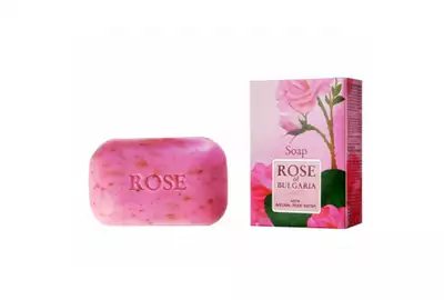 Rose of Bulgaria Mydło różane w kostce nawilżające z wodą różaną 100g