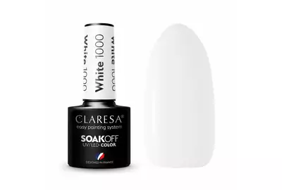 Claresa Lakier hybrydowy White 1000 Biały Soak Off UV/LED 5g