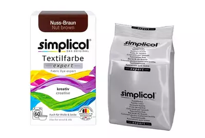Simplicol Textilfarbe Barwnik do tkanin Brąz Nut Brown Niemiecki 150g