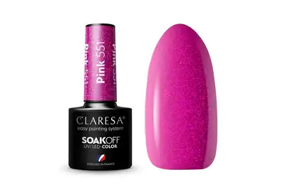 Claresa Lakier hybrydowy Pink 551 Soak Off UV/LED 5g