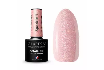 Claresa Lakier hybrydowy Sparkle 3 Soak Off UV/LED 5g