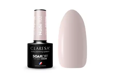 Claresa Lakier hybrydowy Nude 102 Soak Off UV/LED 5g