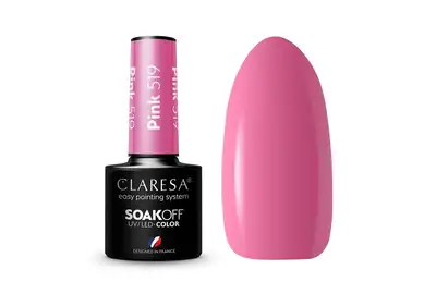 Claresa Lakier hybrydowy Pink 519 Soak Off UV/LED 5g