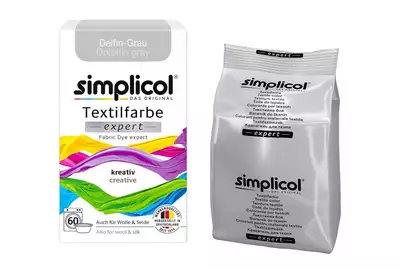 Simplicol Textilfarbe Barwnik do tkanin Szary Dolphin Grey Niemiecki 150g
